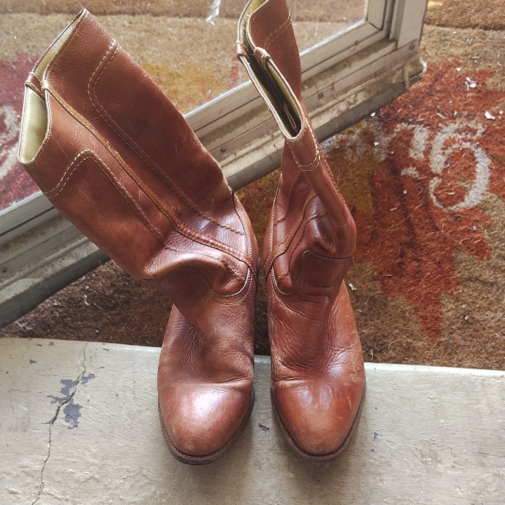 Cognac Tan Leather Men's Boots!